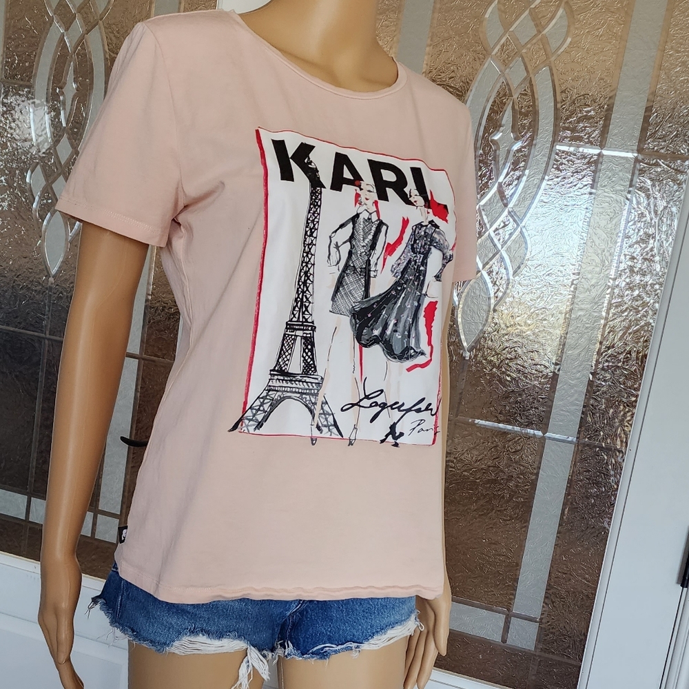 KARL LAGERFELD PARIS TEE SZ M - Picture 13 of 16